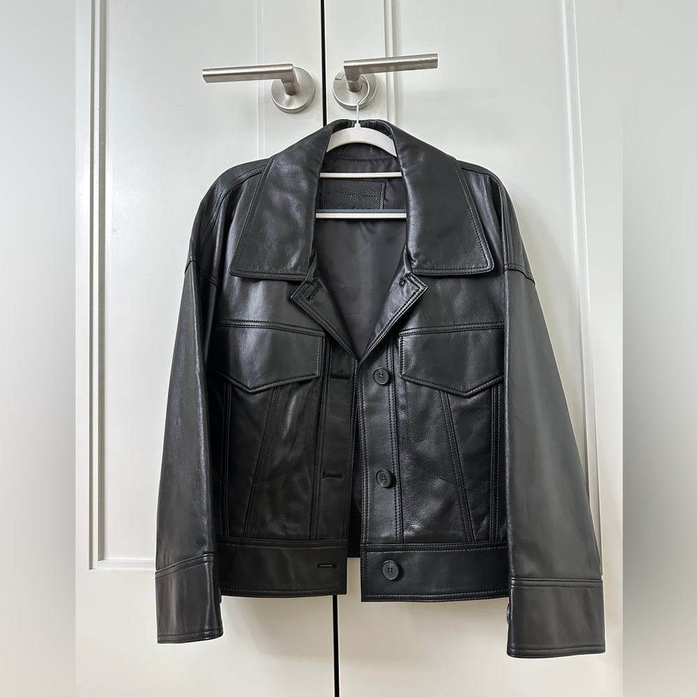 SPERONE Black Lambskin Leather Jacket
